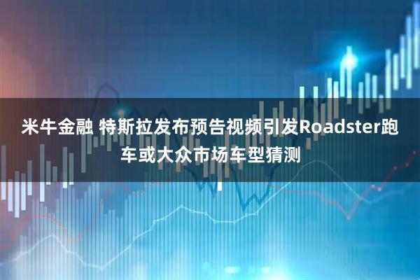 米牛金融 特斯拉发布预告视频引发Roadster跑车或大众市场车型猜测
